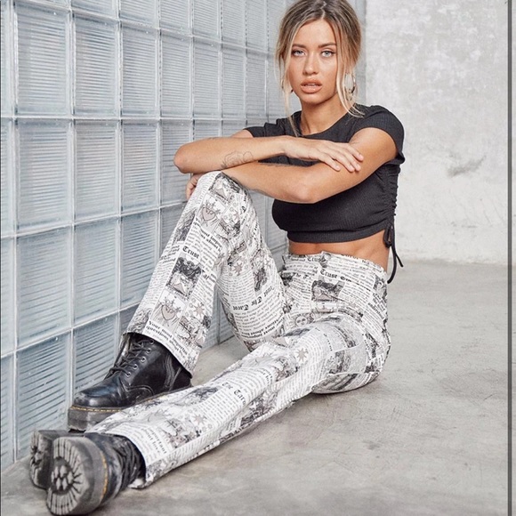 motel rocks newspaper pants